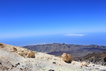 Fototapeta na wymiar Ausblick vom Teide über die Vulkanlandschaft