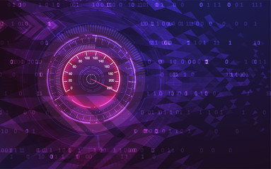 Speed motion background with speedometer car