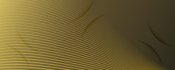 Abstract Vector Curve. Yellow Geometric Movement. 