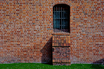 Brick wall of an old castle
