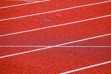 Fototapeta premium Athletic running track for running race. Sport and excercise concept.