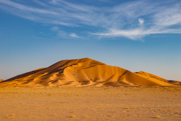 Fototapeta na wymiar Dunes in Rub al Khali the empty quarter between Oman and Saudi Arabia near Salalah
