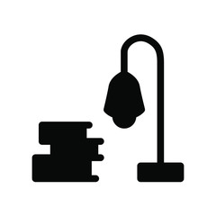 Reading student , icon template logo vector illustration, education business emblem isolated, outline solid background white