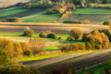 Beautiful autumn landscape of Poland - Ponidzie