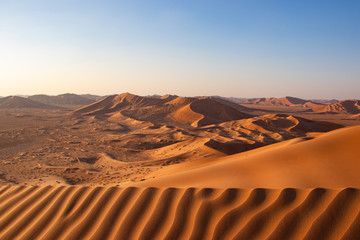 Dunes in Rub al Khali the empty quarter between Oman and Saudi Arabia near Salalah