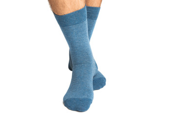 male legs in socks isolated