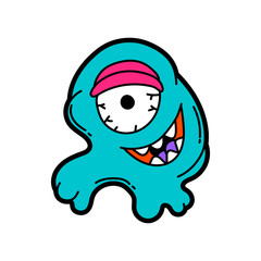 Illustration of cartoon monster.