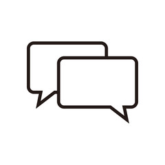 Naklejka premium Speech bubbles vector icon illustration sign