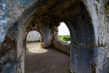 Obraz premium Byzantine hospital in Side, Turkey