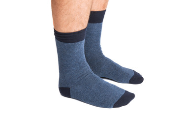 male legs in socks isolated