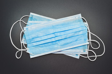Medical masks. Coronavirus protection concept. One of the ways to reduce the spread of virus....