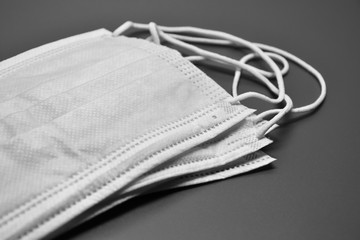 Medical masks. Coronavirus protection concept. One of the ways to reduce the spread of virus....