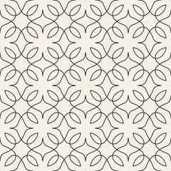 Arabic seamless ornament. Abstract background. Curved elegant lines and scrolls forming abstract floral ornament. Seamless pattern for background, wallpaper, textile printing, packaging, wrapper, etc. - obrazy, fototapety, plakaty