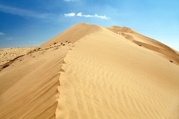 Fototapeta na wymiar Cerro Blanco sand dune near Nasca or Nazca town in Peru