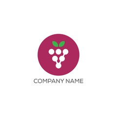 Wine, grape logo design template. Vector illustration of icon.