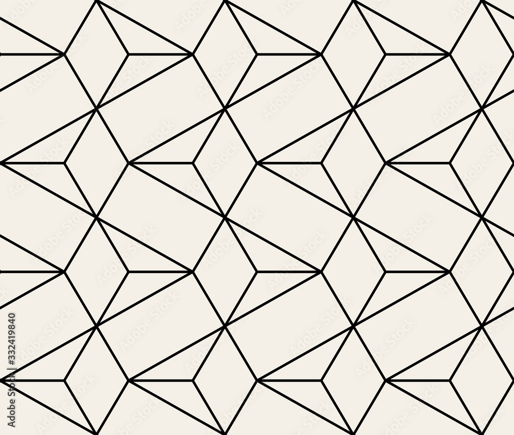 Poster vector seamless pattern. modern stylish texture. repeating geometric background with hexagons