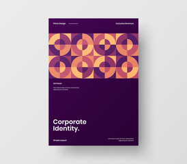 Amazing business presentation vector A4 vertical orientation front page mock up. Modern corporate report cover abstract geometric illustration design layout. Company identity brochure template.