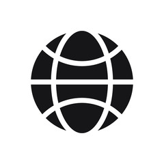 Fototapeta premium Globe earth icon ,world template logo vector emblem isolated illustration , outline solid background white