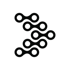 DNA icon , science vector illusration emblem isolated , template logo , outline solid background white