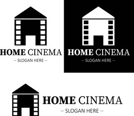 Illustration vector design of homr cinema logo