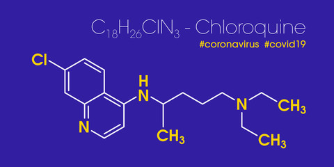 Chloroquine molecule used as antimalarial, against autoimmune and rheumatoid diseases - Promising result against the coronavirus Covid-19
