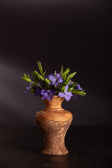 Bunch of beautiful spring flowers in a vase