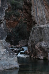 Fototapeta na wymiar Final de rio de la ruta del agua