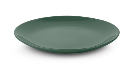 empty color plate isolated on white background