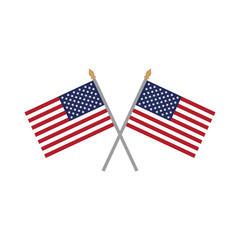 Two original American flags, The Fourth of July