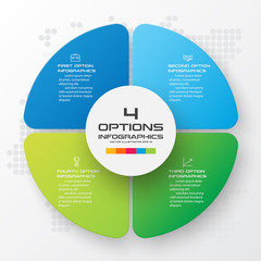 Business infographic template with 4 options,Vector illustration.