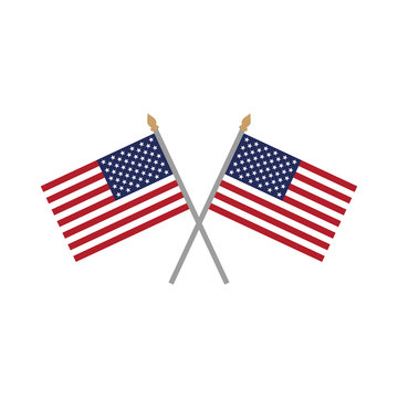 Two original American flags, The Fourth of July
