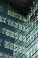Fototapeta na wymiar Glass silhouettes of a modern office building.
