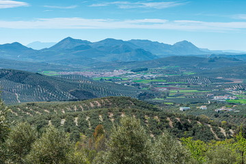 Panoramic View of "Villanueva of Trabuco" from "High Viewpoint". Malaga. Spain.