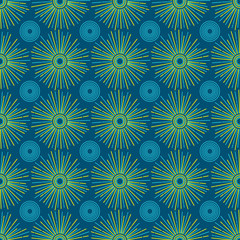 African sun shweshwe blue and green