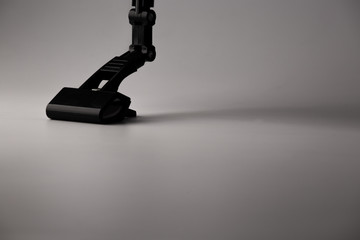 Close up of black  holder isolated on white background .