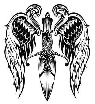 dark angel wing tattoos