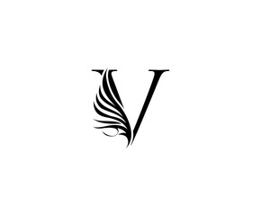 Classic V Luxury Logo Icon, Vintage V Letter Design.