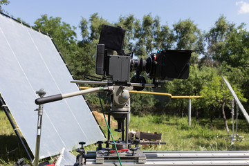 Photo of the process of shooting the film.