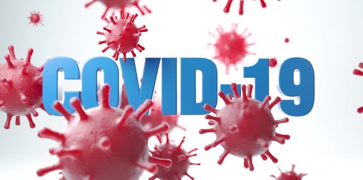 Coronavirus 2019-ncov flu infection . Microscopic view of floating China pathogen respiratory influenza virus cells. Dangerous asian ncov corona virus, pandemic risk background 