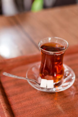 Delicious turkish tea fresh food