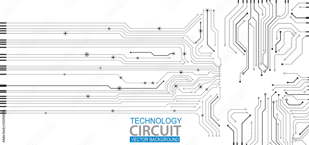 Aufkleber abstract futuristic circuit board illustration, high computer technology background. hi-tech digital