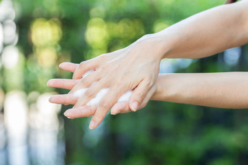 Washing hand with soap stay protected wash your hands coronavirus, properly covid-19 coronavirus...