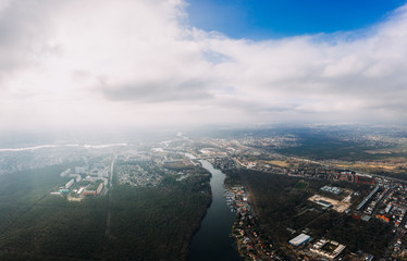 aerial shot of south east Berlin, Germany