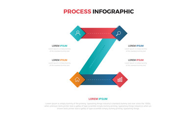 letter Z infographic. process, workflow, flowcharts, timeline, product show, service, step by step.