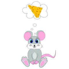 cute mouse cartoon character illustration 