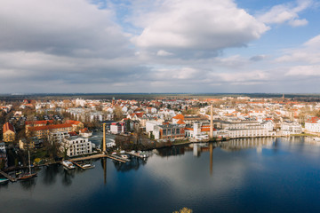 Fototapeta na wymiar aerial photo of Friedrichshagen, Kopenick in Berlin Germany