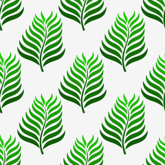 Fototapeta na wymiar Green palm leaves pattern.