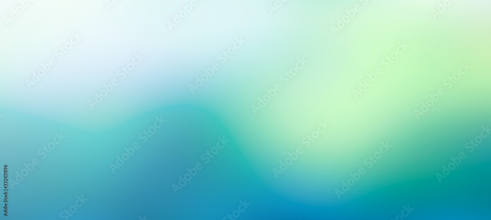 Poster green leaf background yellow, blurry leaves bokeh circles from light shining through as a background