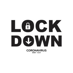 Lock down coronavirus 19 design vector ,Coronavirus pandemic, 