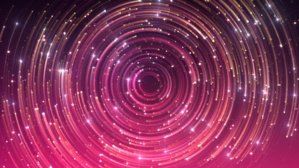 illumination neon space star particle flash light 3D illustration abstract background